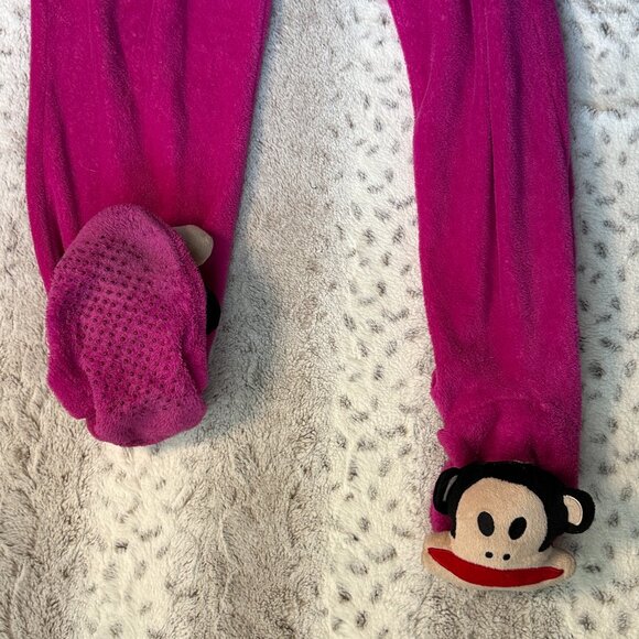 Paul Frank monkey onesie costume small hot pink fleece loungewear girlhoodcore - Picture 5 of 9